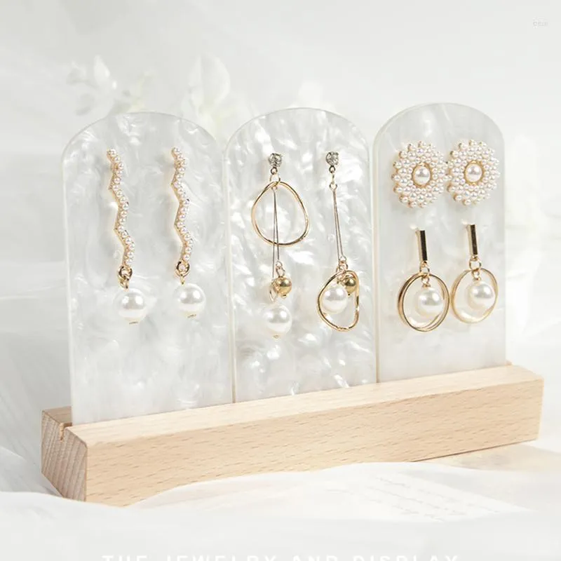 Wooden Earring Pouches Wholesale Display Stand With Acrylic Card Holder And  Ear Stud Props Rack From Bitai, $6.78
